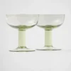 Set of Two Crystal Champagne Coupe Glasses – Plinth