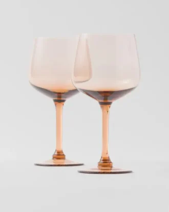 Set of Two Crystal Water Glasses – New York