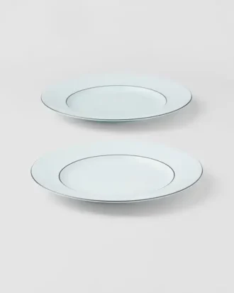 Set of Two Porcelain Dessert Plates – Celadon