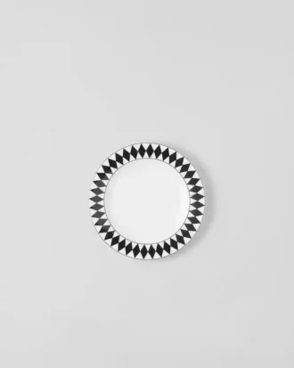 Set of Two Porcelain Dinner Plates – Checkerboard