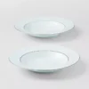Set of Two Porcelain Soup Plates – Celadon