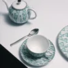 Set of Two Porcelain Tea Cups – Vienna Green