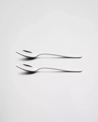 Set of Two Stainless Steel Coffee Spoons