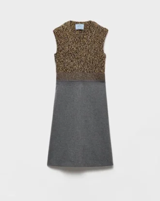 Shetland Wool and Cashmere V-Neck Dress