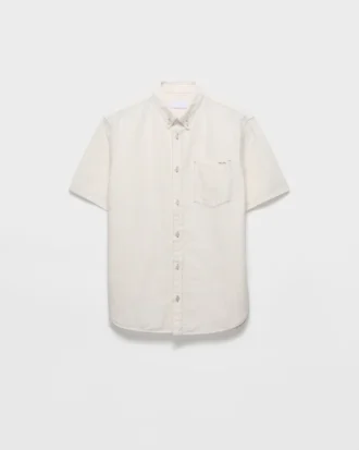 Short-Sleeved Chambray Shirt