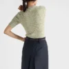 Short-Sleeved Crew-Neck Sweater