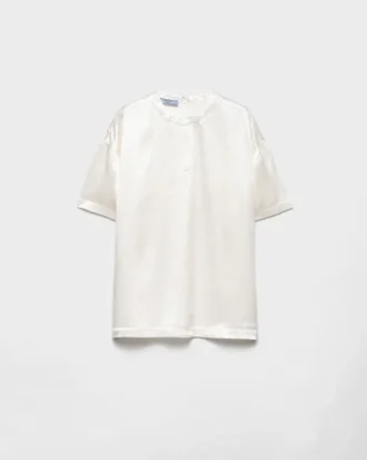 Short-Sleeved Satin Top