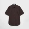 Short-Sleeved Stretch Poplin Shirt