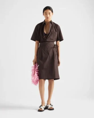 Short-Sleeved Stretch Poplin Shirt