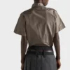 Short-Sleeved Taffeta Shirt