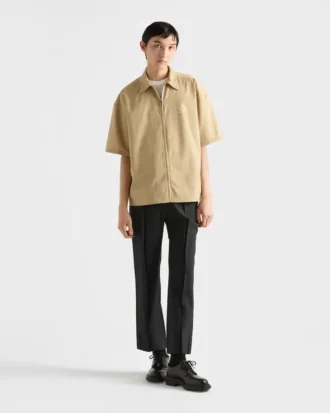 Short-Sleeved Technical Cotton Shirt
