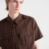 Short-Sleeved Technical Fabric Shirt