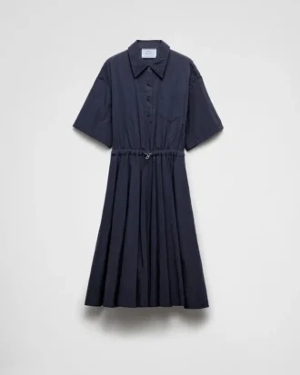 Short-Sleeved Technical Ponga Dress