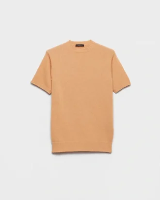 Short-Sleeved Wool and Cashmere Sweater