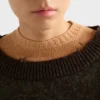 Short-Sleeved Wool and Cashmere Sweater
