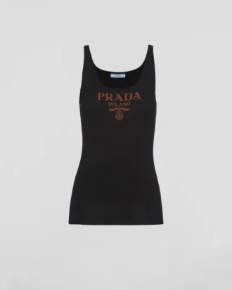 Silk Tank Top with Logo
