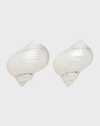 Silver Earrings with Shells
