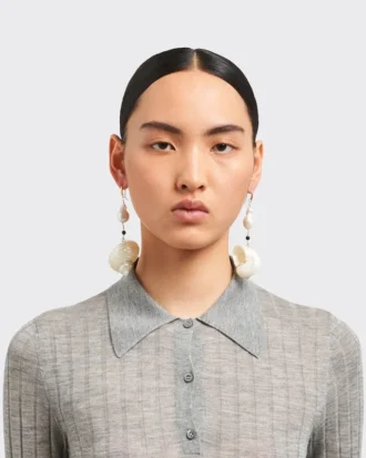 Silver Earrings with Shells