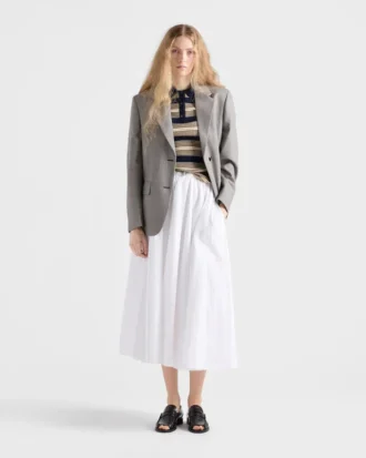 Single-Breasted Checked Grisaille Jacket