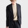 Single-Breasted Cotton and Silk Jacket