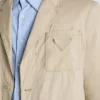 Single-Breasted Cotton Blend Jacket