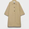 Single-Breasted Cotton Canvas Coat