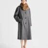 Single-Breasted Double Loden Cloth Coat