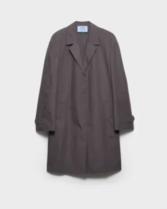 Single-Breasted Double Poplin Coat