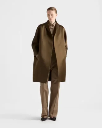 Single-Breasted Double Satin Coat