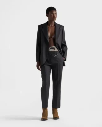 Single-Breasted Gabardine Jacket