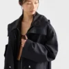 Single-Breasted Kid Mohair and Re-Nylon Coat