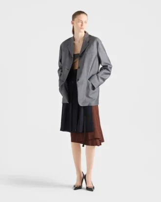 Single-Breasted Kid Mohair Jacket