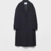 Single-Breasted Light Wool Coat