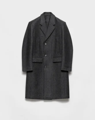 Single-Breasted Wool Coat