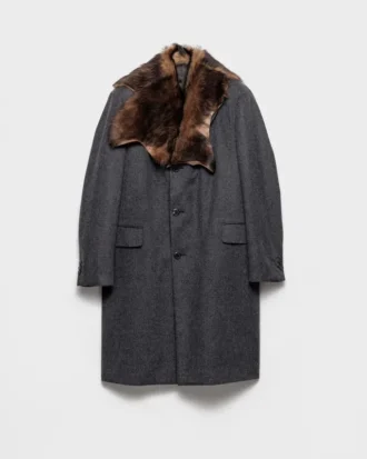 Single-Breasted Wool Coat