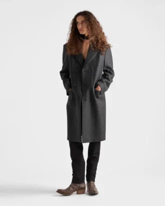 Single-Breasted Wool Coat