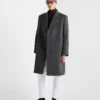 Single-Breasted Wool Coat