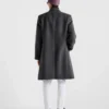 Single-Breasted Wool Coat