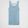 Sleeveless Cotton Mesh Top