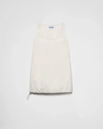 Sleeveless Technical Ponga Mini-Dress