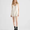 Sleeveless Technical Ponga Mini-Dress