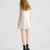 Sleeveless Technical Ponga Mini-Dress