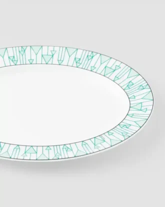 Small Porcelain Serving Plate – Vienna Green