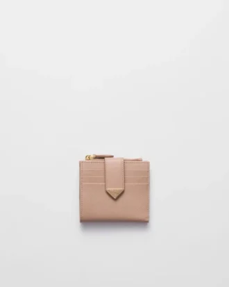 Small Saffiano and Smooth Leather Wallet