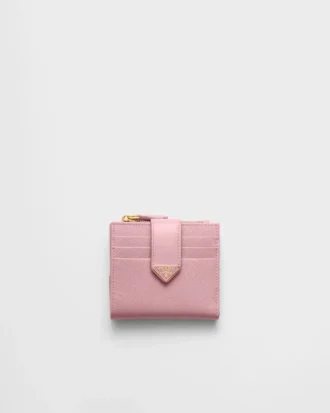 Small Saffiano and Smooth Leather Wallet