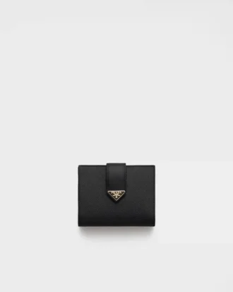 Small Saffiano and Smooth Leather Wallet