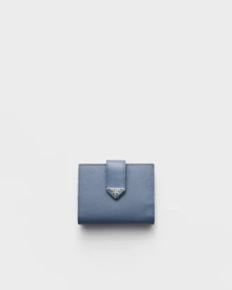 Small Saffiano and Smooth Leather Wallet