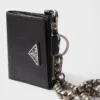 Small Saffiano Wallet with Chain