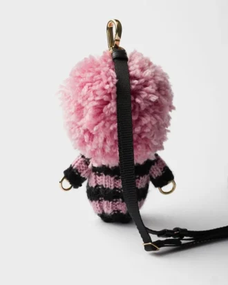 Soft Robot Knit Keychain Charm