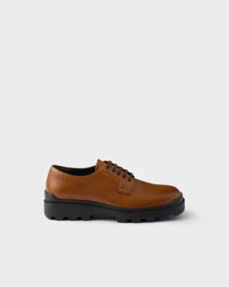 Stamped Leather Derby Shoes